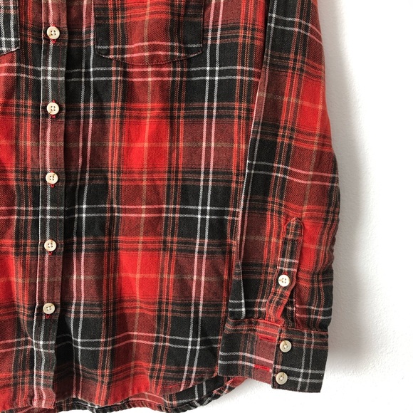 Rust Orange Plaid Button Down Shirt - Picture 3 of 4